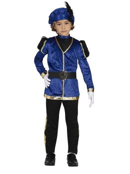 Fato de menino página real de Natal azul