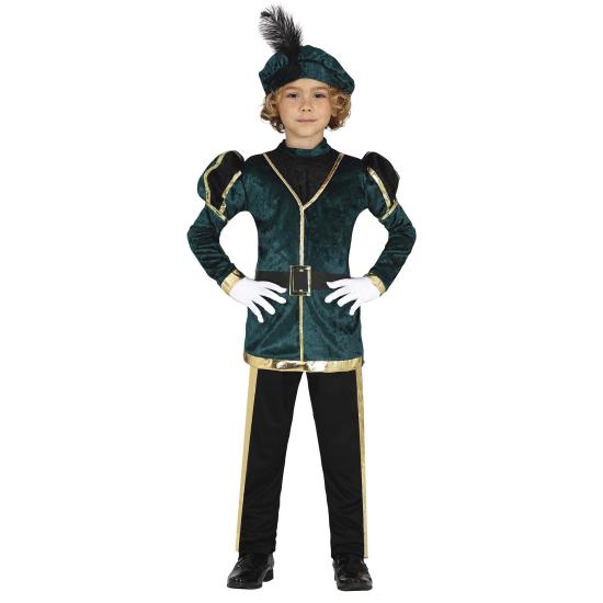 Fato de menino página real de Natal verde