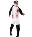 Fato de panda zumbi, luxo, adulto