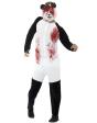Fato de panda zumbi, luxo, adulto