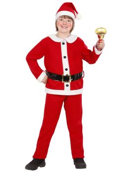 Fantasia de Papai Noel feliz para criança