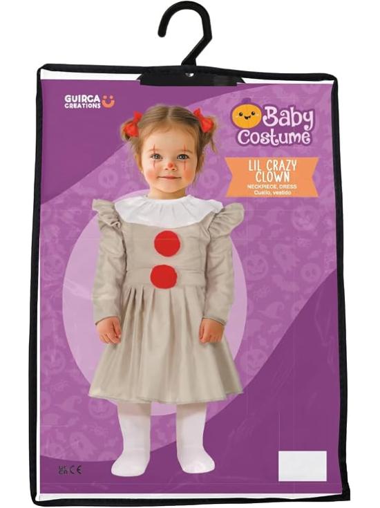 Fantasia de Palhaço Louco e Assustador para Bebê Menina – Halloween