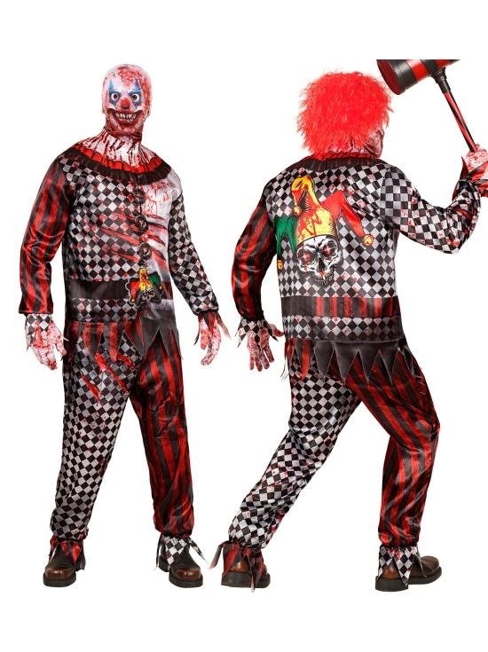 Fantasia de palhaço malvado Fast Costume para adultos