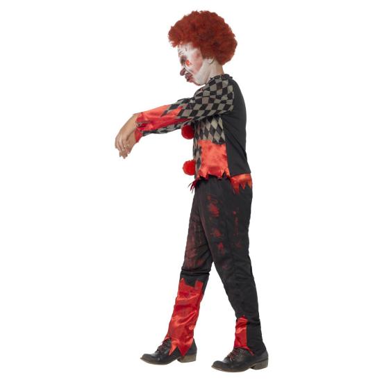 Fantasia de palhaço zumbi com máscara