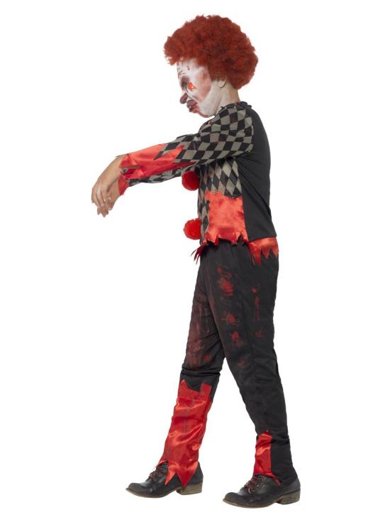 Fantasia de palhaço zumbi com máscara