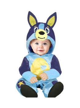 Fantasia de cachorro azul para bebê