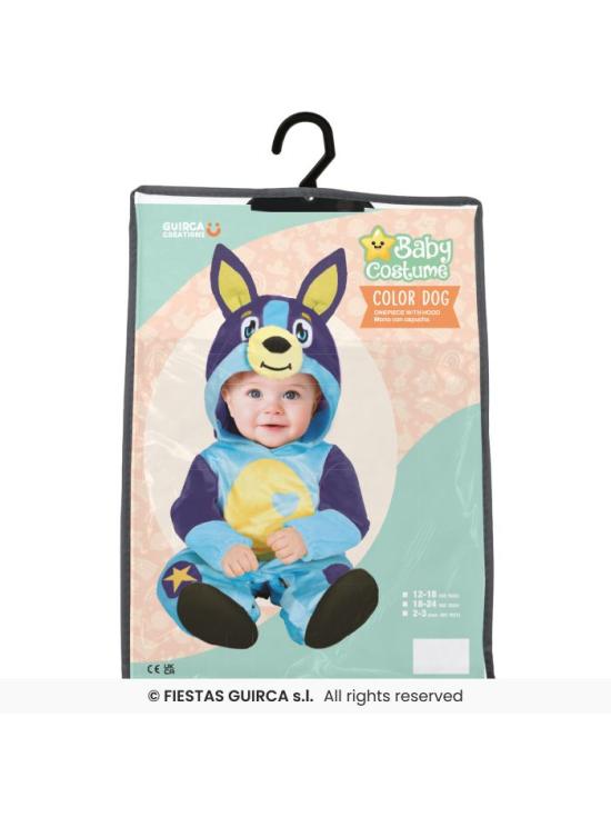 Fantasia de cachorro azul para bebê