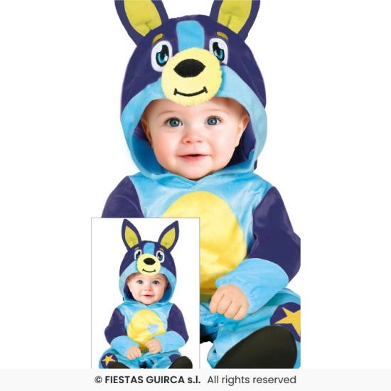 Fantasia de cachorro azul para bebê