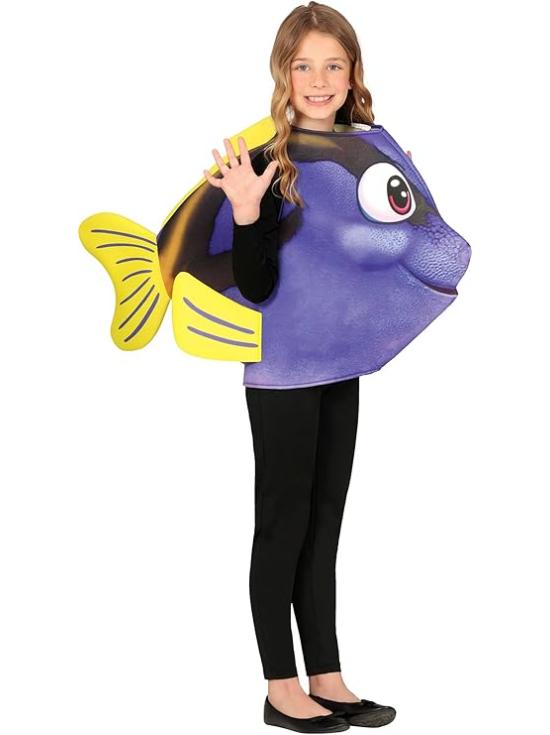 Fantasia de peixe Dory para meninos e meninas