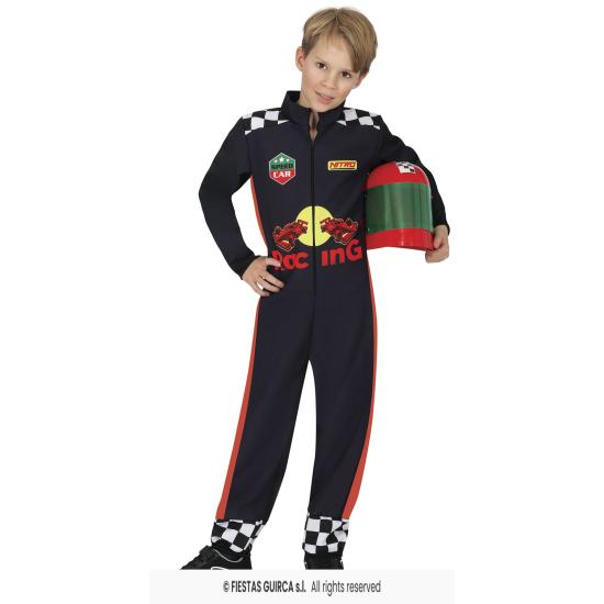 Fantasia de piloto de corrida infantil