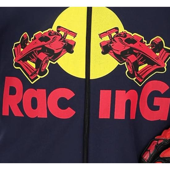 Fantasia de piloto de corrida masculino – Macacão de corrida para festas, carnaval e Halloween