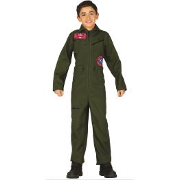 Fato de piloto de caça Top Gun infantil