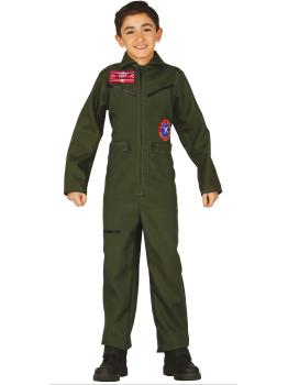 Fato de piloto de caça Top Gun infantil