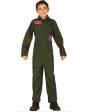 Fato de piloto de caça Top Gun infantil