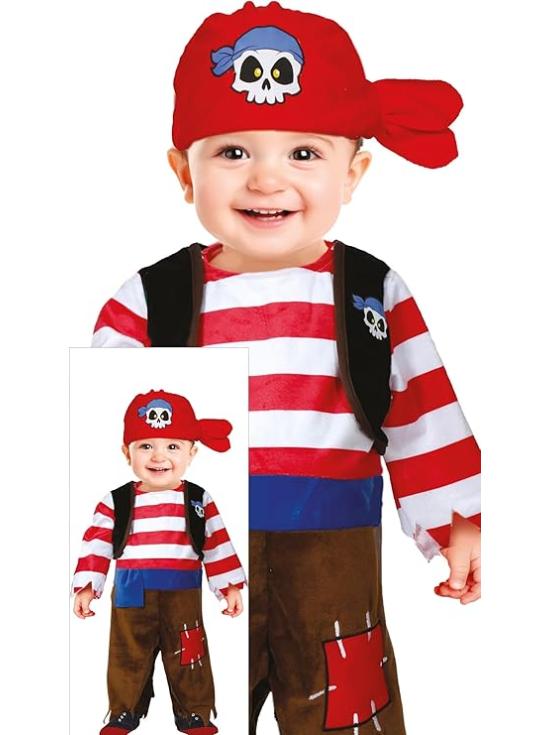 Fato de pirata aventureiro para bebé