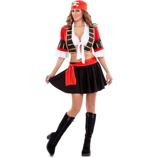 Fantasia sexy de pirata com caveira para mulheres Fantasia sexy de pirata com caveira para mulheres