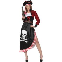 Fantasia de Pirata com Saia para Mulher