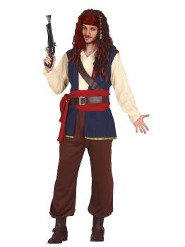 Fato de Corsário Pirata das Caraíbas para homem