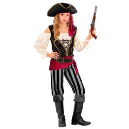 Fantasia de Pirata Feminina Deluxe – Estilo Corsário Clássico