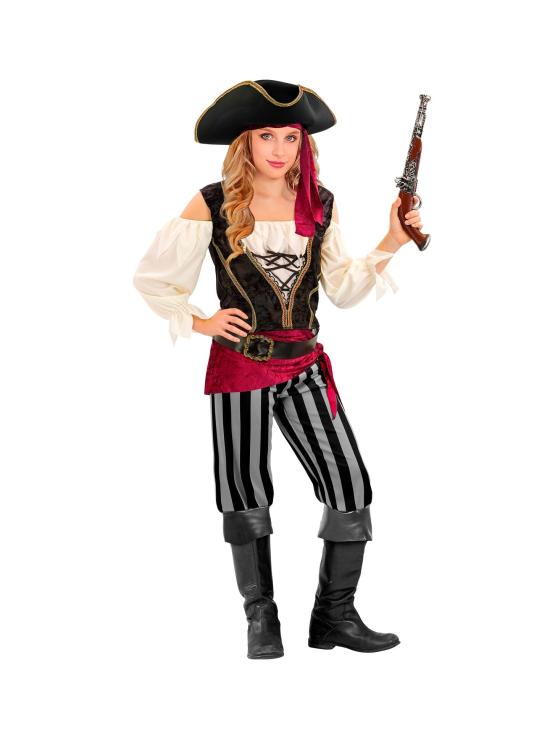 Fantasia de Pirata Feminina Deluxe – Estilo Corsário Clássico