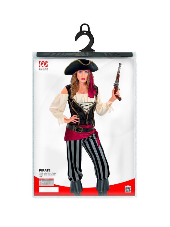 Fantasia de Pirata Feminina Deluxe – Estilo Corsário Elegante
