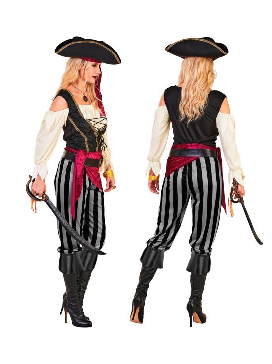 Fantasia de Pirata Feminina Deluxe – Estilo Corsário Elegante