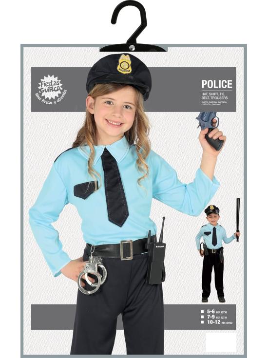 Fantasia de policial infantil unissex