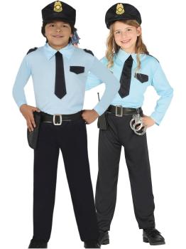 Fantasia de policial infantil unissex