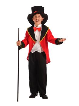 Fantasia de apresentador de circo ou domador, tamanho infantil