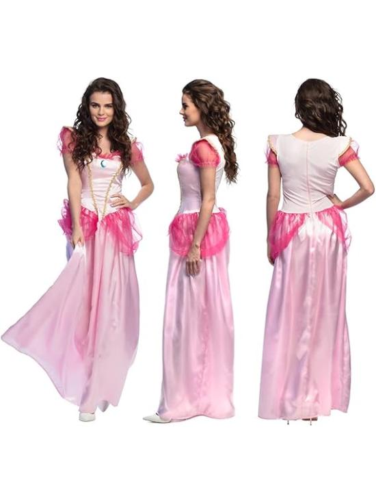 Fantasia adulta de princesa pêssego