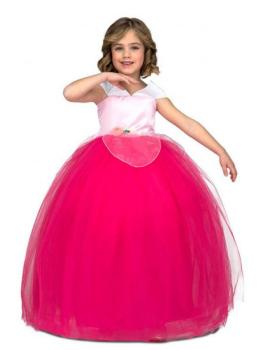 Fato de princesa rosa com lata para menina