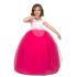Fato de princesa rosa com lata para menina