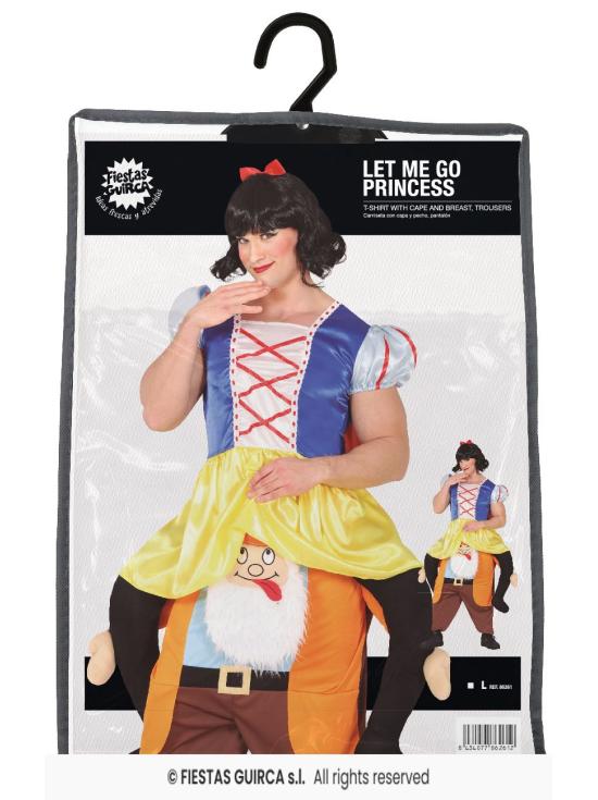 Fantasia de Princesa da Neve para Homens Adultos, Anão Montado no Ombro