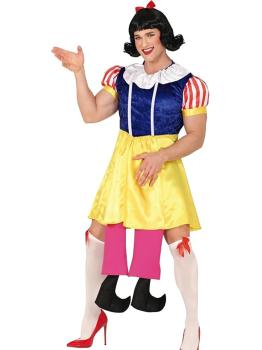 Fantasia de princesa da neve travessa masculina