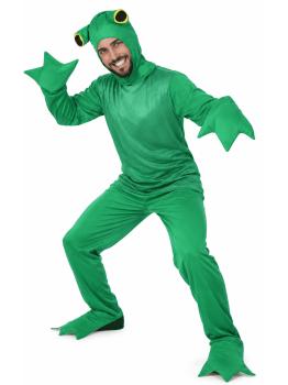 Fantasia de Sapo para Adultos - Roupa Verde de Animal para o Carnaval