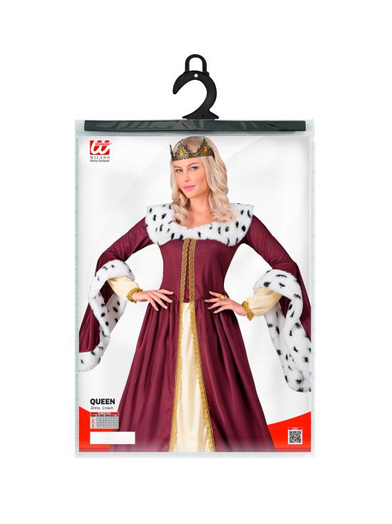 Fantasia de Rainha para Mulher - Vestido Longo com Coroa