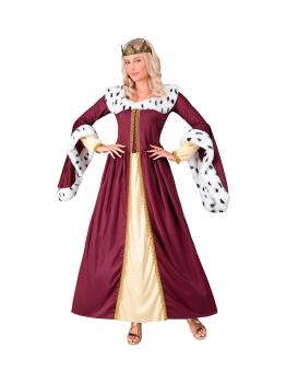 Fantasia de Rainha para Mulher - Vestido Longo com Coroa
