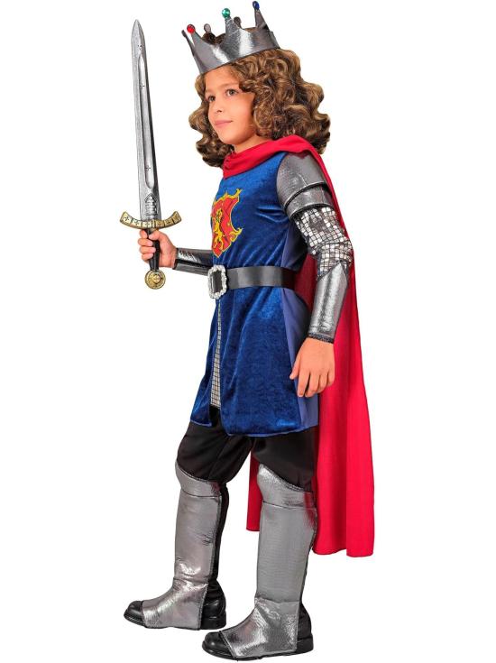 Fantasia de Rei Medieval para Meninos – Conjunto Completo de 8 Peças
