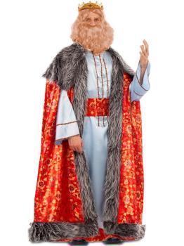 Fato de rei Melchior brocado para adulto