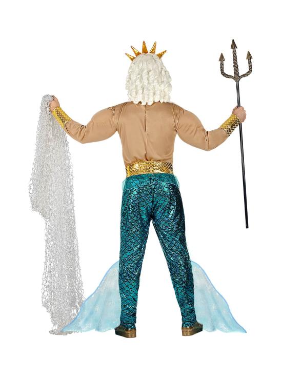 Fato de rei Poseidon tamanho adulto