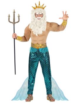 Fato de rei Poseidon tamanho adulto