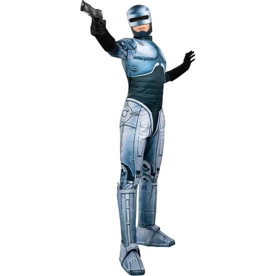 Fantasia de Robocop para Homem – Traje Futurista com Macacão, Luvas, Protetores de Bota e Capacete