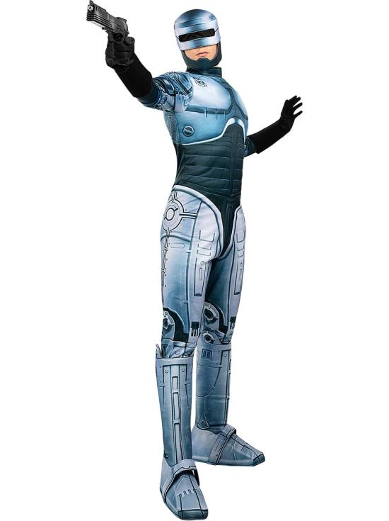Fantasia de Robocop para Homem – Traje Futurista com Macacão, Luvas, Protetores de Bota e Capacete