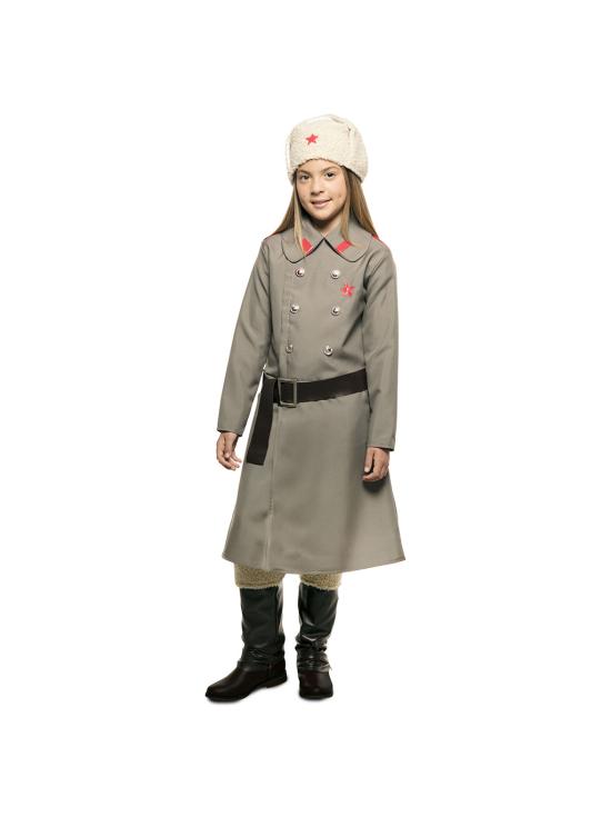Fato militar soviético russo para menina