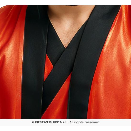 Traje masculino de samurai japonês – quimono, vestido e cinto.
