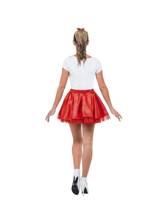 Fato de líder de claque Sandy Grease para mulher