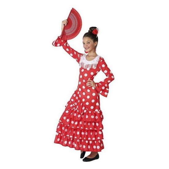 Fato de Sevilhana vermelha para menina Fato de Sevilhana vermelha para menina