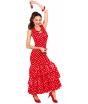 Traje Sevillana Vermelho para Mulheres – Vestido Flamenco para a Feira de Abril