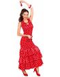 Traje Sevillana Vermelho para Mulheres – Vestido Flamenco para a Feira de Abril