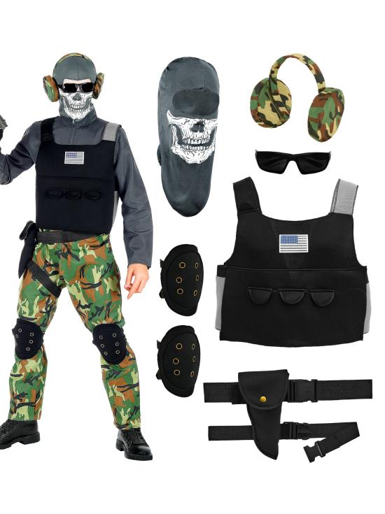 Fantasia de Soldado Esqueleto para Meninos